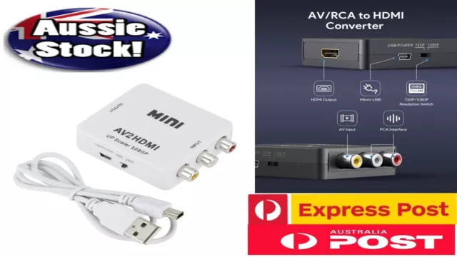 RCA To HDMI AV2HDMI AV To HDMI 1080P RCA Composite CVBS AV To HDMI Video Audio C