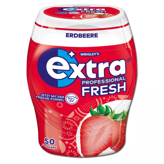 (44,71€/1kg) Wrigleys Extra Professional Fresh Erdbeere, Kaugummi, 70g Dose