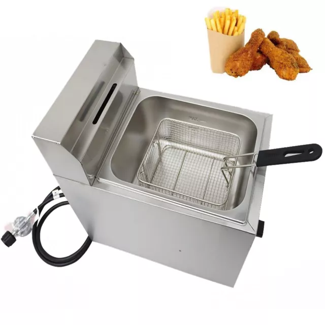 6L/1.5gal Gas Deep Fryer French Fries Fried Chicken Frying Machine with Basket