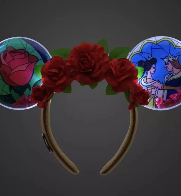 Disney Parks Beauty and the Beast Light-Up Ear 2023 Headband Ears Disney100