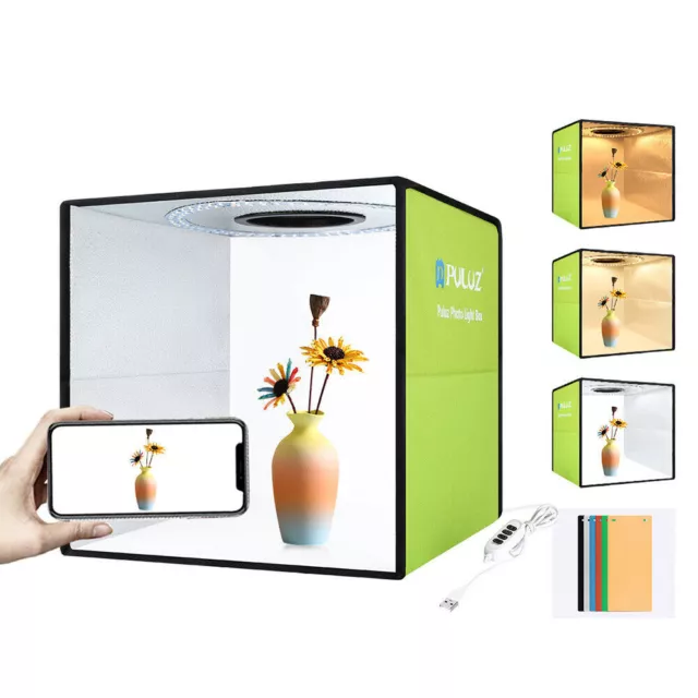 Kit de mesa cubo de luz de 30 cm anillo portátil mini estudio tienda de campaña caja de fotos tiro