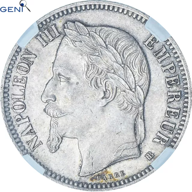 [#1046707] Monnaie, France, Napoleon III, Franc, 1868, Strasbourg, GENI, MS64, S
