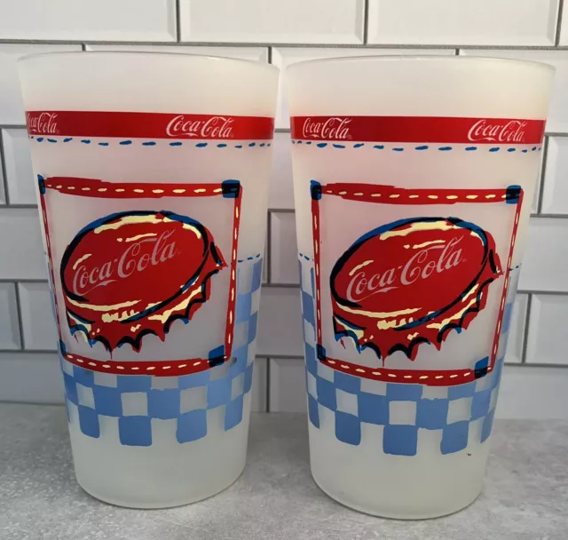 Coca Cola Pair Of 2001 PackerWare 30oz Flare Tumblers Made in USA