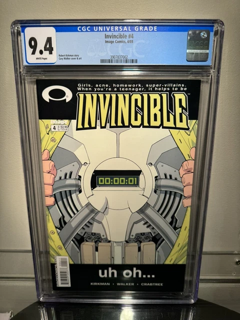 Invincible #4 Image Comics 4/03 CGC 9.4 Robert Kirkman Cory Walker Crabtree
