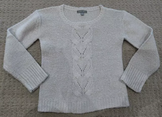 VGUC Girls Pumpkin Patch Brand Size 10 Knit Pullover Jumper Beige Cable knit