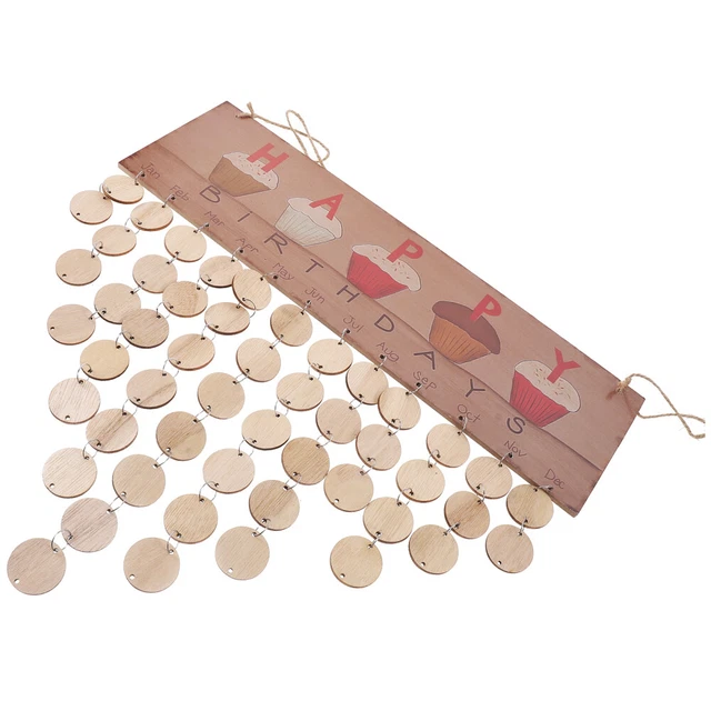Calendrier Anniversaire Familial En Bois - Arbre De Vie Avec 100 Étiquettes - Déco Murale