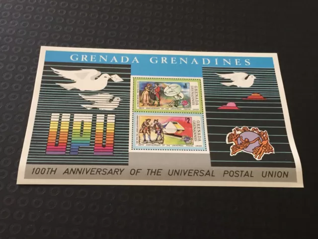 Commonwealth   Grenada 100th Anniversary Of The U.P.U Mnh Mini Sheet