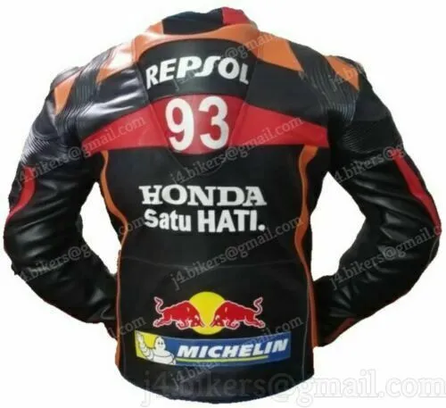 REPSOL Veste Motard en Cuir Veste en Cuir de Motard Veste en Cuir de Moto 2