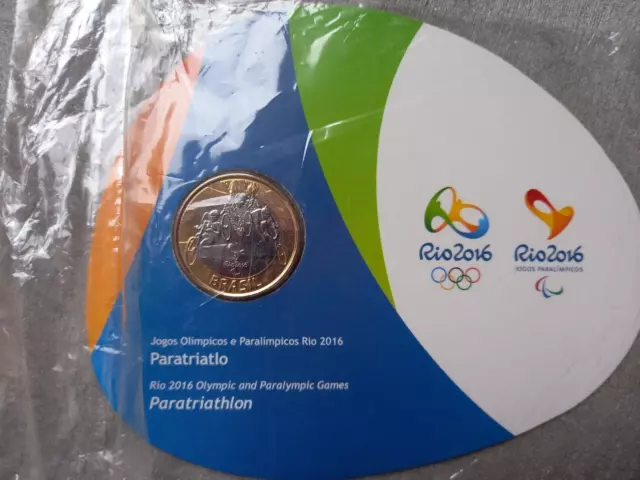 Brazil  Coin  Rio de Janeiro Olympic Games 2016 - Blisters - Paratriathon - 2014 3