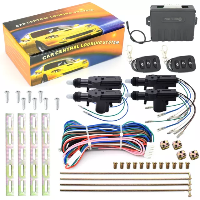 Universal Car 4 Door Kit Keyless Power Lock Entry System Security Central Remote 3
