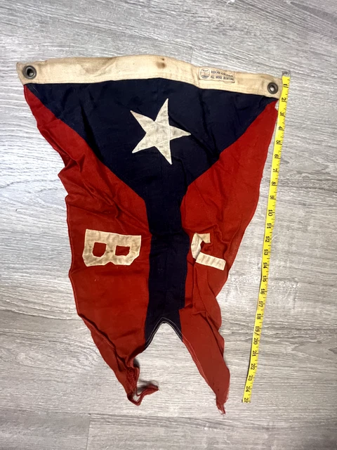 antique sailboat yacht club pennant flag maritime ship bunting burgee JB STAR