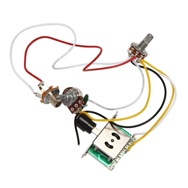 GUITAR PREWIRED HARNESS,3 Way Blade Toggle Switch 1V1T 500K 17.47