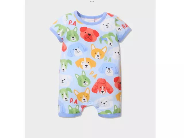 Peter Alexander Baby Doggy Face Romper - Size 6-12 Mths & 12-18 Mths - BNWT