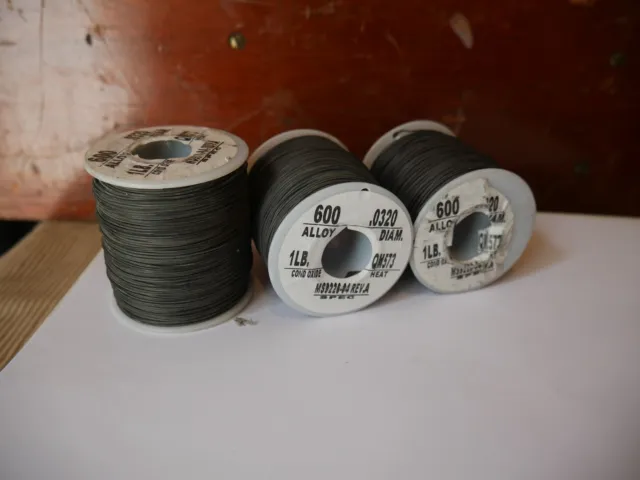 1 lb. Spool .032" 600 Alloy Inconel Safety Wire Oxide Coated Mil-Spec MS9226-04