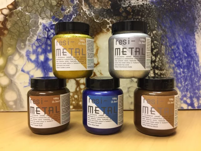 resi-METAL 100g Metallic Pigment, to create Resin Art simply add to clear resin