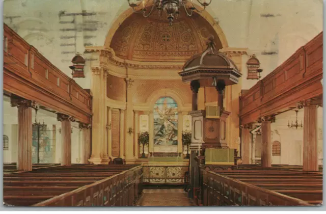 Vintage Postcard Interior Of St. Michael's Church Charleston South Carolina