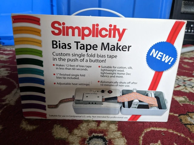 Simplicity 881925 Bias Tape Maker NIB with additional tips NIP Simplicity 881925 Bias Tape Maker NIB with additional tips NIP