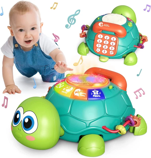 Baby Toys 6 to 12 Months, Musical Turtle Crawling Baby Toys for 12-18 Months, Ea