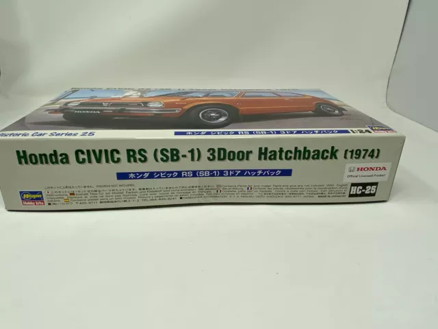Hasegawa 1/24 Scale HC25 Honda Civic RS SB-1 3 Door Hatchback Plastic Model Kit 3