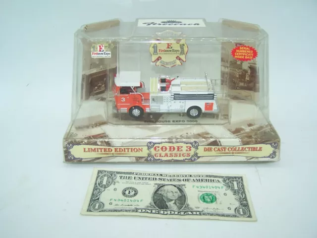 Code 3 Classics Fire Engine Truck #3 Firecoach - Firehouse Expo- 1/64 - 2000