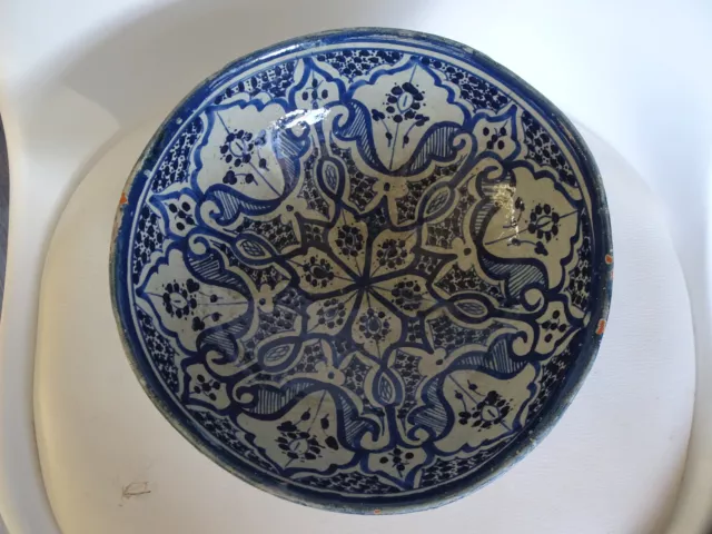 Grand plat mural ou coupe SAFI Maroc XIXème