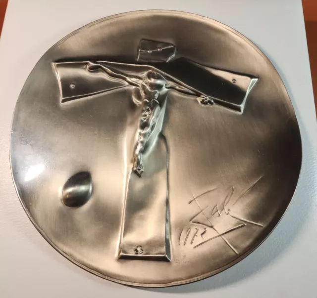 Sterling Silver 1972 Salvador Dali Easter Christ Plate 332.4 Grams New Sealed