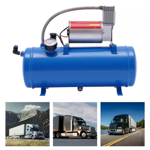 For Van Train Truck Car Boat with 6L Tank 100PSI 12V DC On Board Air Compressor
