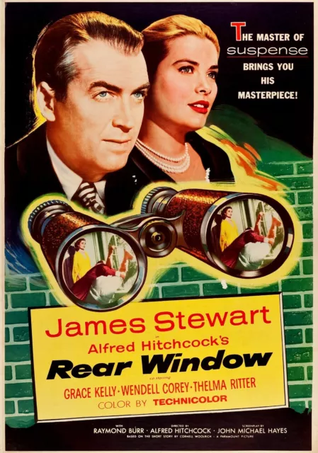 Home Wall Art Print - Vintage Movie Poster - REAR WINDOW - A4,A3,A2,A1