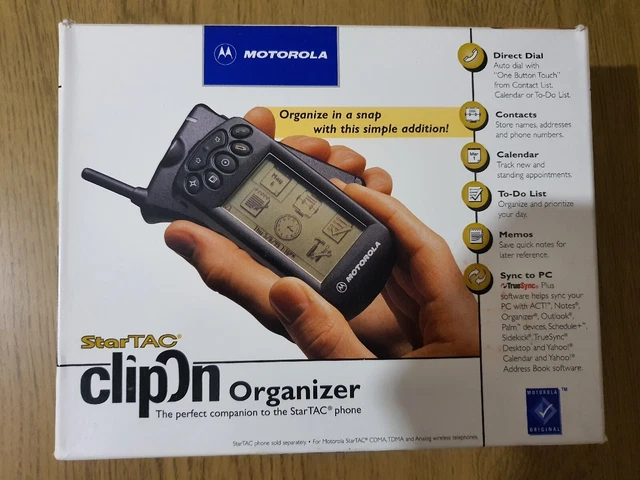 Motorola Startac Clip On Organizer - New Condition - Vintage