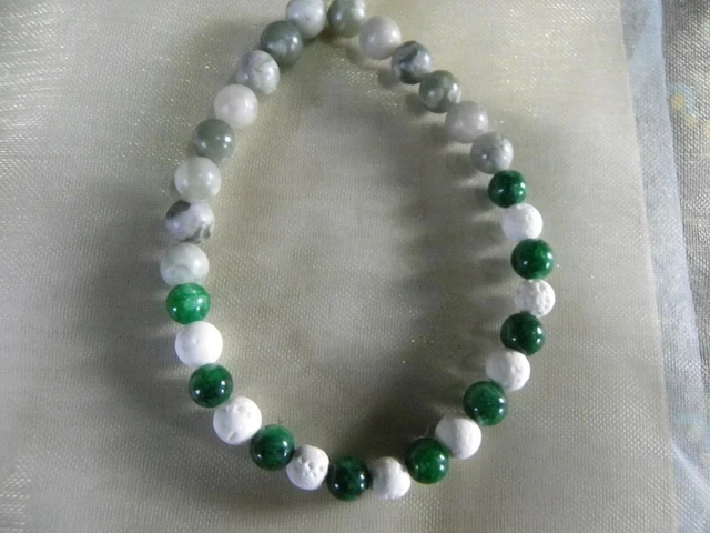 Bracelet Sur Mesure Perles De Jade De Taiwan Et Hématite Carrée - Fait Main, Taille Ajustable