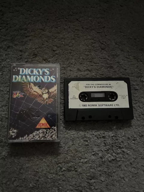 Rare Romik Dicky's Diamonds Commodore 64 Game Tested Vgc