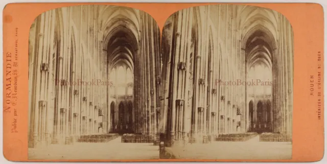Frankreich Rouen c1875 Foto Neurdein Stereo Vintage Albumin P70L1n1