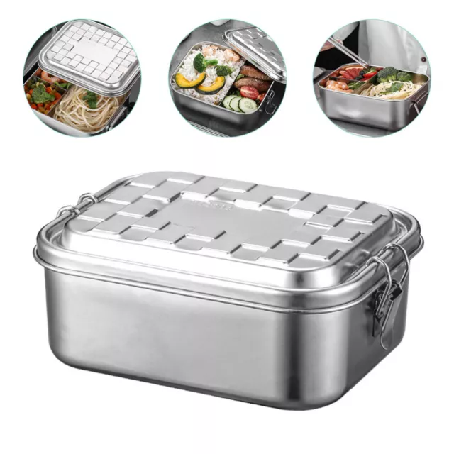 Opening season  304 Stainless Steel Metal Partition Lunch Box Sandwich Toddler