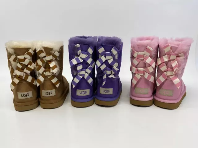 UGG Kids Bailey Bow II Stripe Boots