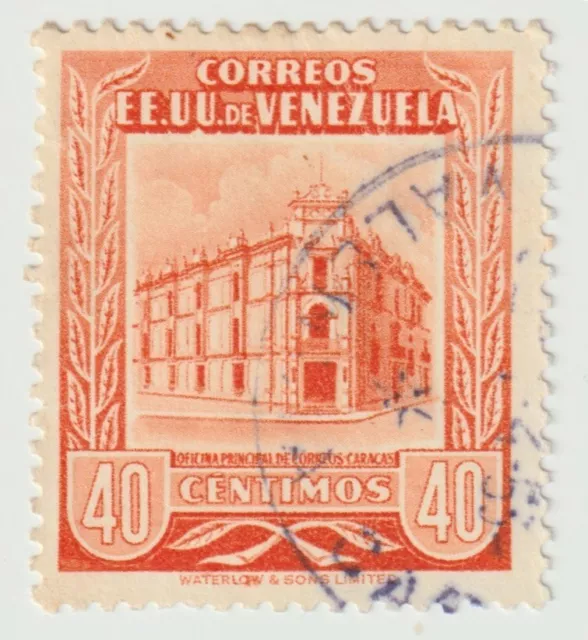 1953 Venezuela - Caracas Post Office "EE. UU. " - 40 C Stamp