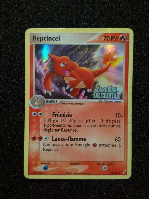 Reptincel 29/100 Holo Reverse Unco Ex Gardiens de Crystal FR carte Pokémon #78