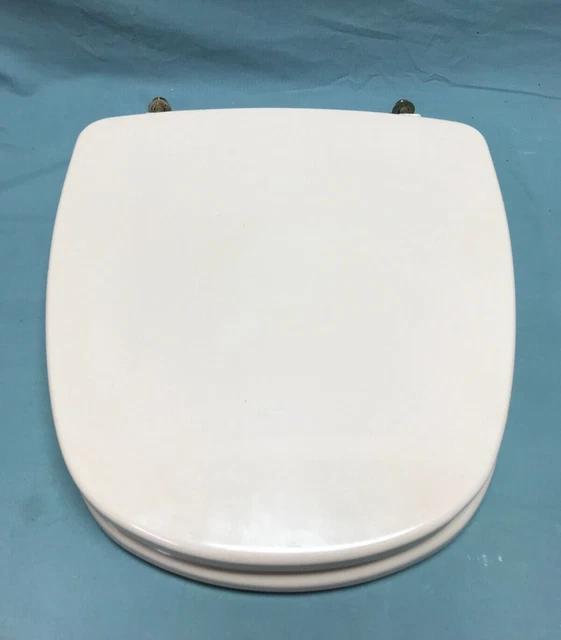VTG Church American Standard Toilet Bowl Pale Pink Seat Hardware Old 462-23B