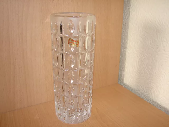 Joska Waldglashütte Bleikristall Vase  22 cm Halbschliff Bodenmais 1323 gr. schw