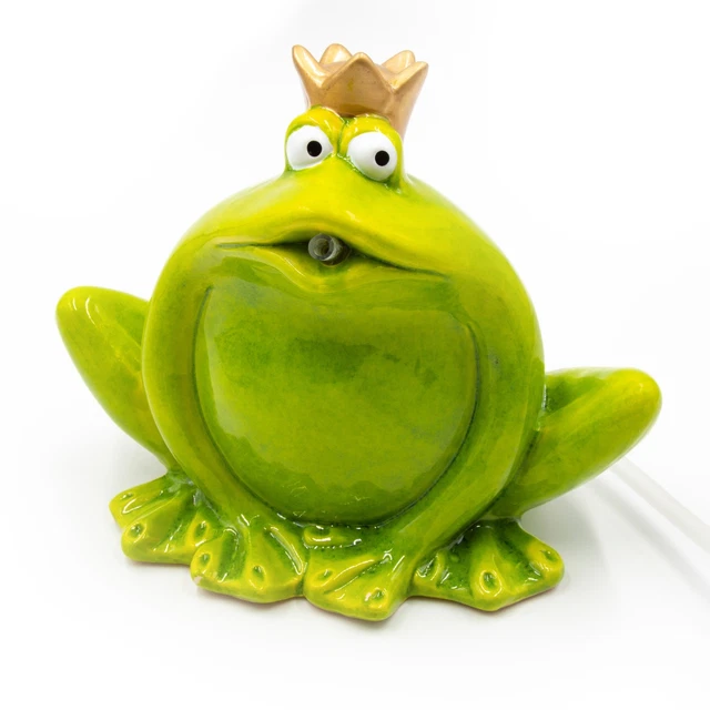 Solar-Froschfigur Für Garten & Teich – 22,9 Cm, Aus Wetterfestem Harz, Dekorative Außendeko
