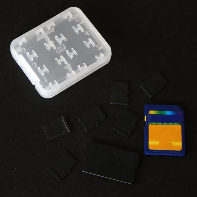 Microcaja protectora de 1 pieza para caja de almacenamiento de tarjetas de memoria SDHC TF MS