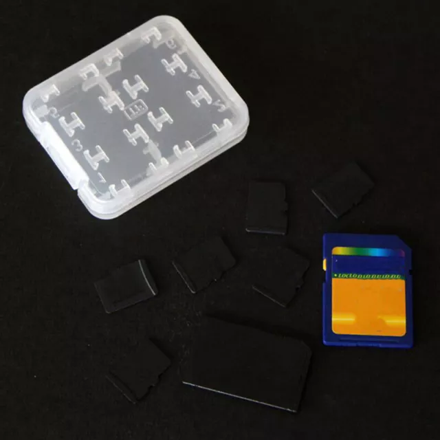 Microcaja protectora de 1 pieza para estuche de almacenamiento de tarjeta de memoria SDHC TF MS BTM