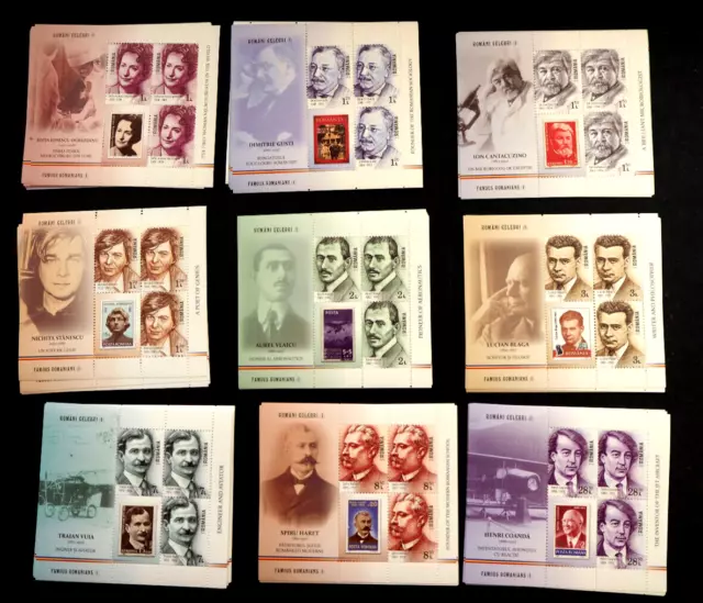 Rumänien 2018, Block Serie " Rumänen" **/MNH, MiNr. Bl.735/43 (10), ME 1170,-