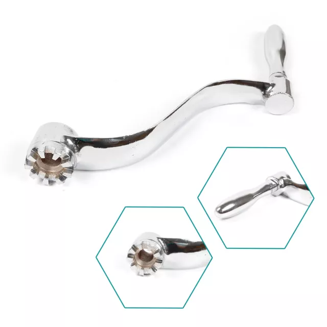 Milling Machine Parts 9 Teeth Lifting Elevating Knee Crank Handle InnerHole 16mm