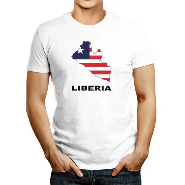 Liberia Country Map Color T-shirt