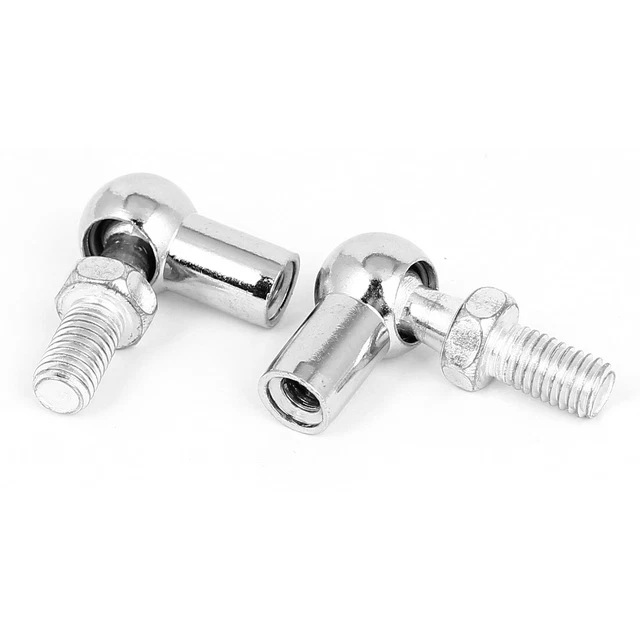 QUARKZMAN Lot De 4 Embouts à Rotule SA8T/K M8x1.25 Filetage Gauche - 8 Mm, Autolubrifiants, Anti-Corrosion, Pour Vérins Et Automatisation