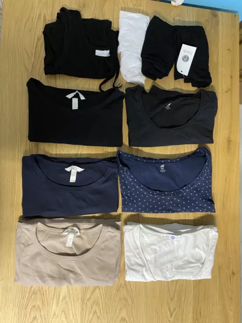 Umstandsmode Paket XL, 6 T-Shirts, 1 Top, 3 Bauchverlängerungen, Schwangerschaft