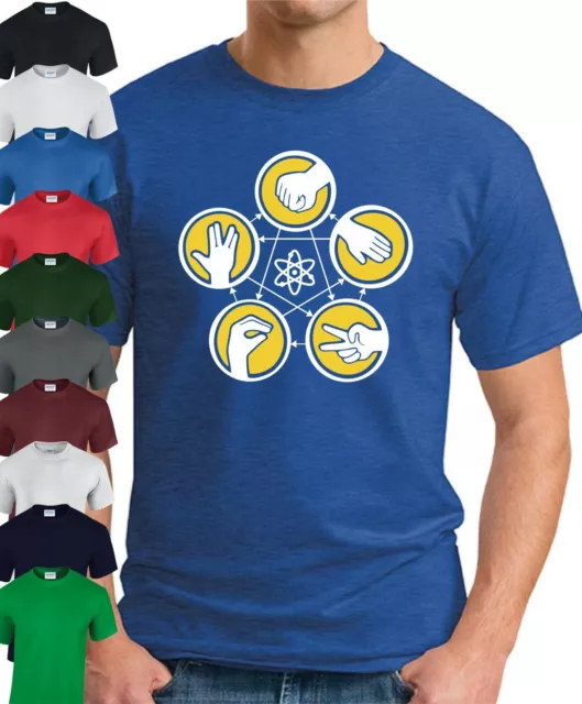 ROCK PAPER SCISSORS LIZARD SPOCK T-SHIRT > Funny Slogan Novelty Mens Geeky Nerdy