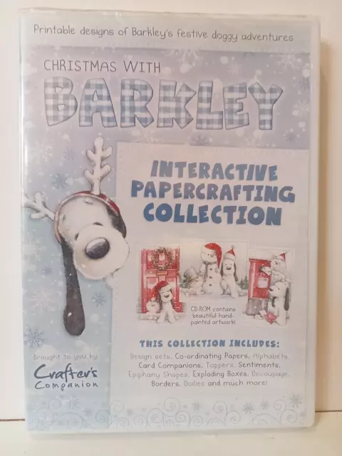New Sealed Crafter's Companion - Christmas with Barkley Papercrafting  cd Rom