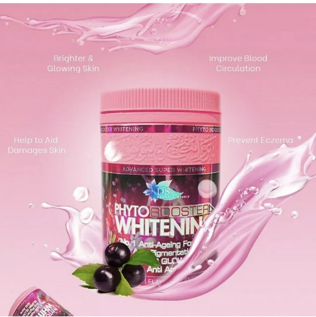phyto whitening booster collagen with glutathione Back in Stock!!! X 1 jar Gluta white Glitter (sparkle) with L-Glutathi –  Trendy Africa Boutique main image 1