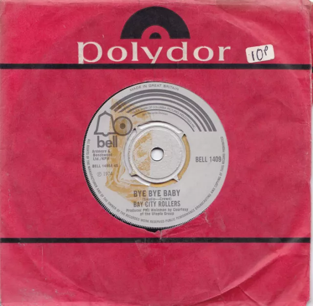 BAY CITY ROLLERS Bye Bye Baby, It's For You UK Press Bell 1409 1975 SP